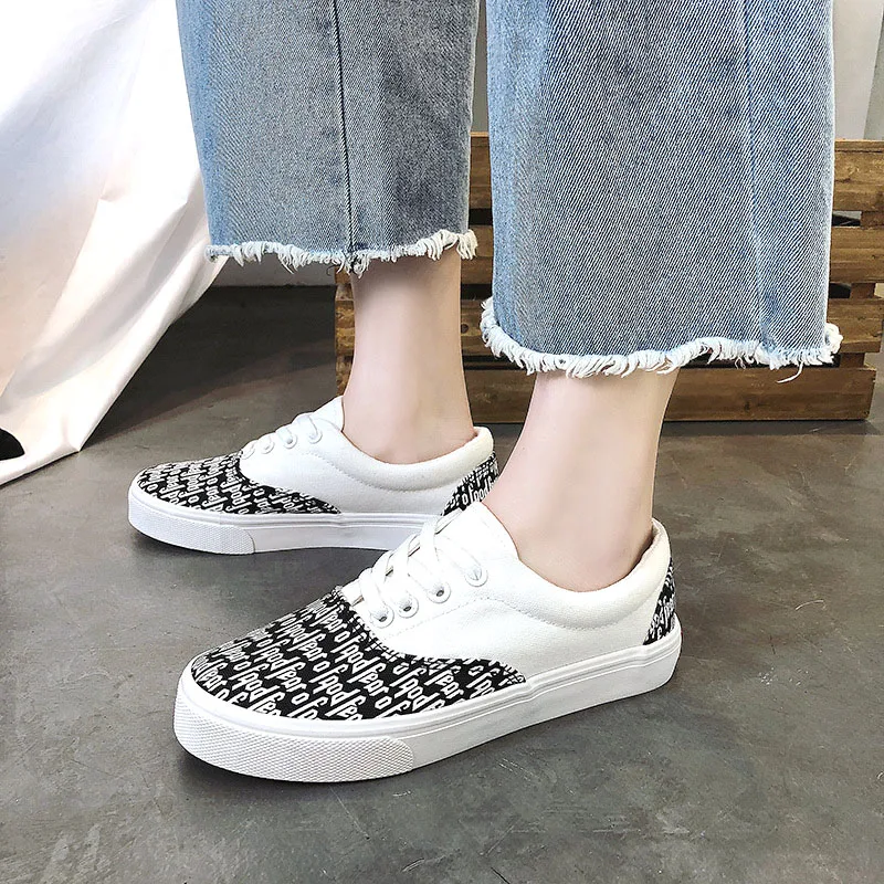 

Tenis Feminino Casual Sneakers Shoes Female Ladies 2018 New Letter Shoes Students Women Canvas Shoes Zapatillas Mujer Zapatillas