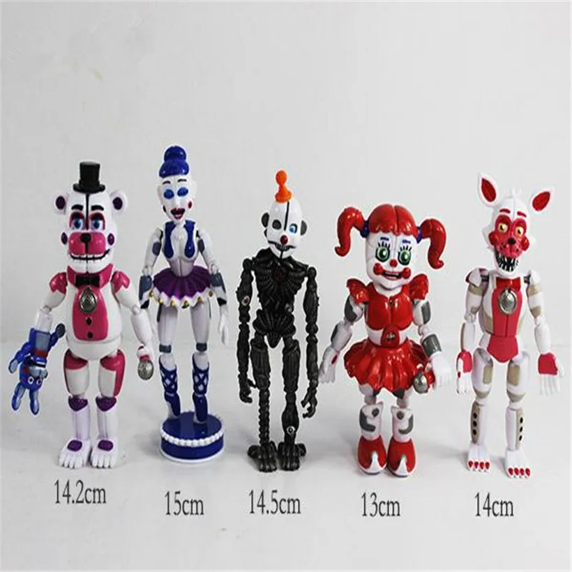 5 шт./компл. аниме Five Night At Freddy фигурка Fnaf для девочек Бонни мишка Фокси ПВХ модель