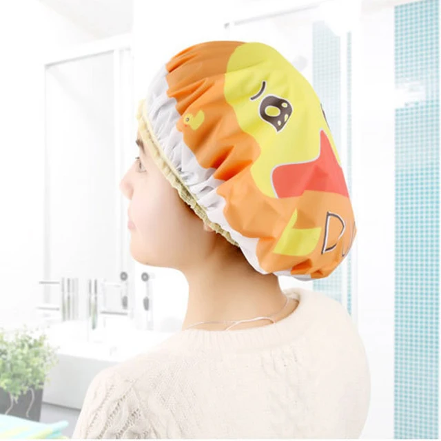 1pcs Cartoon Cute Women Girls Shower Hat Waterproof Environmental