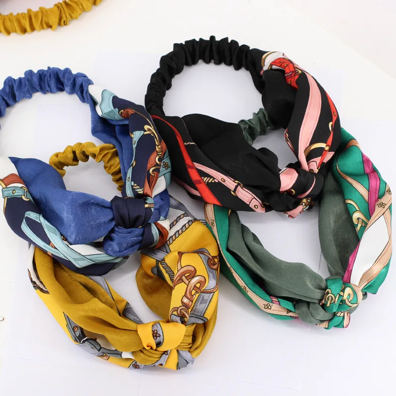 

Elastic Lady Hairband Top Knot Turban Female Knotted Headband HeadWrap Vintage Hair Accessories