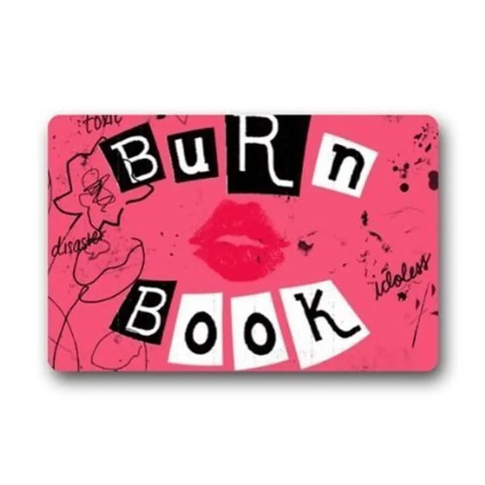 The Burn Book Mean Girls Print Front Door Mat Floor Coral Fleece