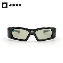 AODIN Active Shutter 3D Glasses Projector DLP Link Virtual Reality LCD lens glasses for Home Cinema Build-in 210mAh battery