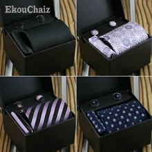 Мужской костюм галстук, шейный платок и запонки для свадебного протокола полицейский галстук и карман квадратное полотенце для сундуков и запонки набор галстуков