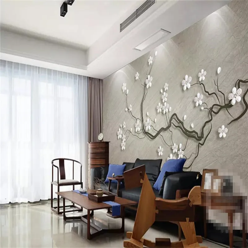 Plum jewelry three-dimensional background wall professional production murals wholesale wallpaper mural poster photo wall Plum jewelry three-dimensional background wall professional production murals wholesale wallpaper mural poster photo wall