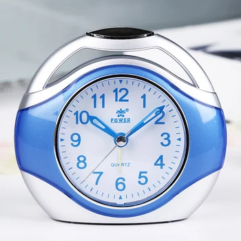 

Ultra Small,AA Battery Travel Alarm Clock with Snooze and NightLight, Silent with No Ticking Analog Quartz Ascending Sound Alarm
