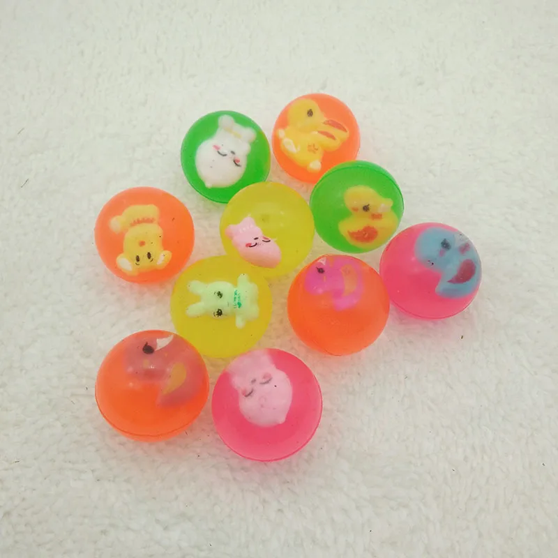 Резиновые прыгающие шарики волшебный глаз прыгающий мяч для детей пинбол Игрушки для ванны Детские спортивные игры эластичные жонглирование детские игрушки 10 шт - Цвет: Cartoon