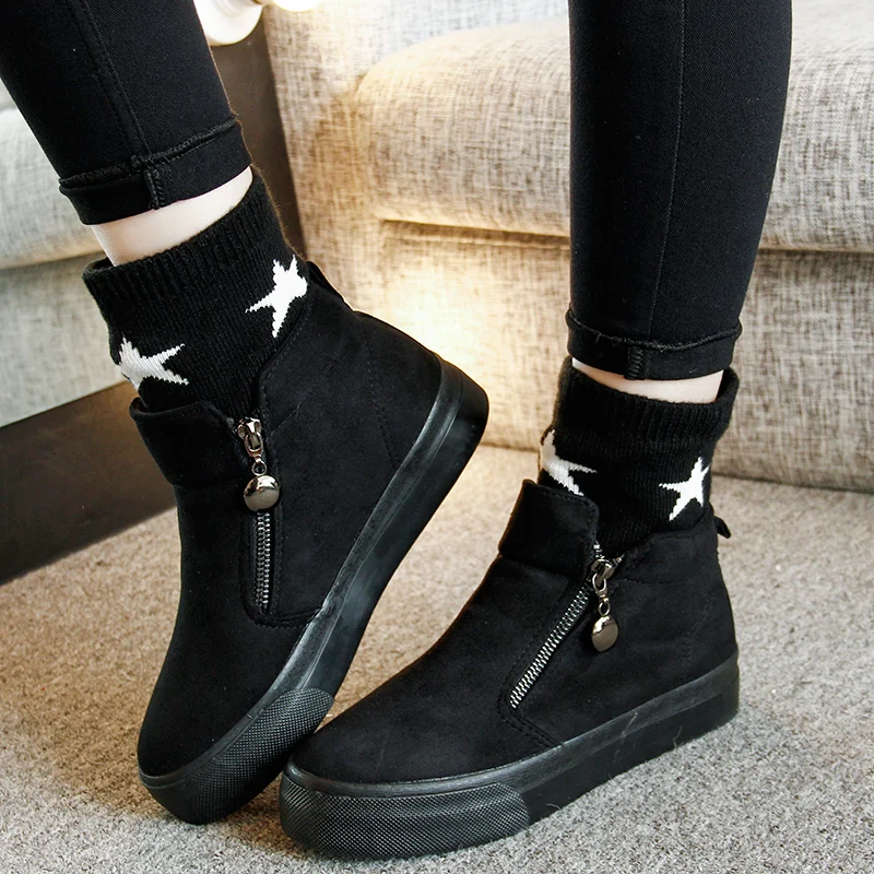 

2016 han edition high age season for women's shoes to help large base set foot pedal short boots lazy female canvas shoes