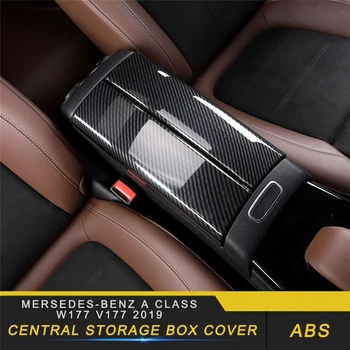 

Auto Central Storage Box Frame Cover Trim Sticker Accessories for Mersedes-benz A Class W177 V177 2019