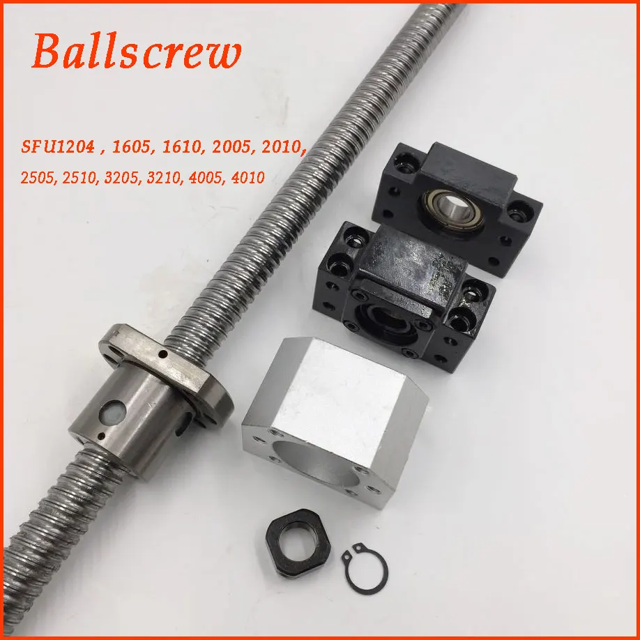 Ballnut BK/BF End Support RM1204-4010 Full Kit Rolled Ball Screw SFU Ballscrew 
