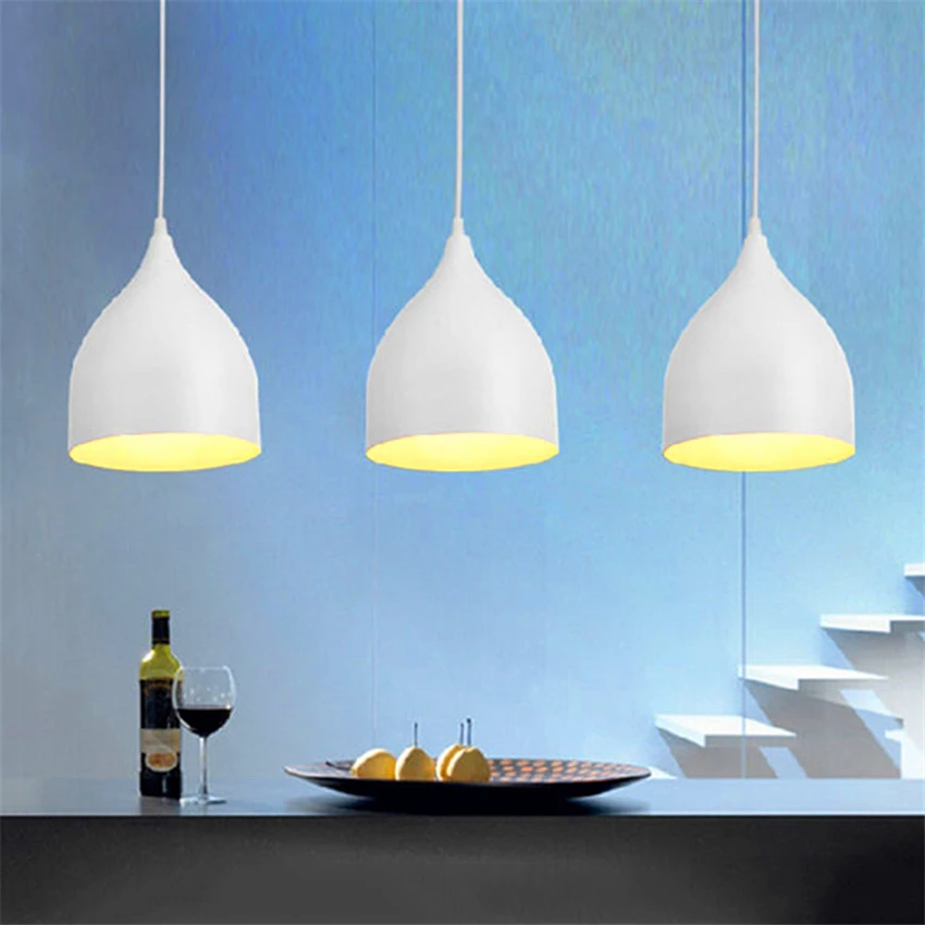 

Modern LED Pendant Light Restaurant Lampshade Pendant Lamp Living Dinning Room Bar Coffee Shop Hanging Lamp Lighting Colorful