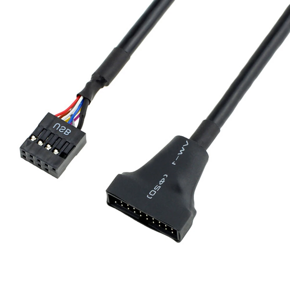 

480mbps Data Speed 20/19 Pin USB 3.0 Male to 9 Pin USB 2.0 Female Computer Motherboard Cable Wire For CD-ROM Floppy Drive Panel