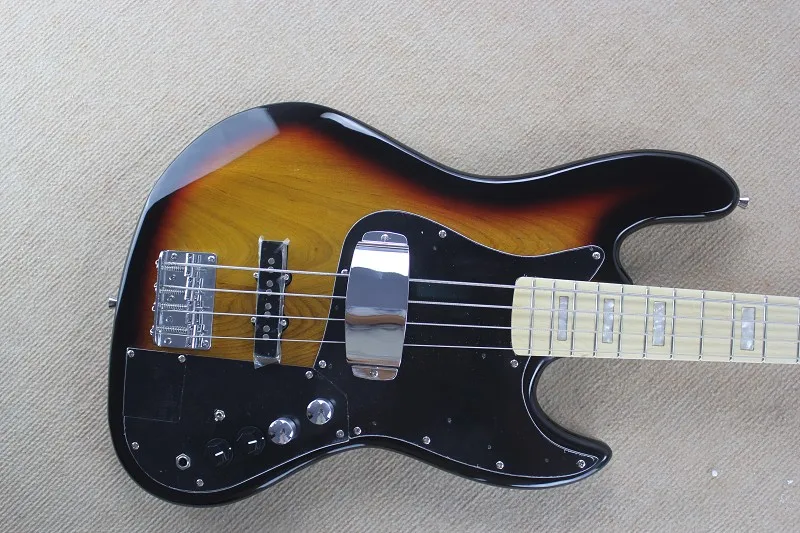 

free shipping Wholesale - New Arrival 4 String F Marcus Miller model Sunset color 4 String Jazz Bass Guitar -15-9