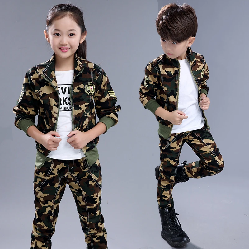 ヨーロッパスタイル子供迷彩服セット 18 春秋ボーイズファッション綿軍服子供のスポーツのスーツ 2 ピース G301 Kids Sport Suit Kids Sportclothing Sets Aliexpress