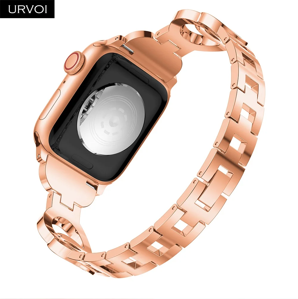Ремешок URVOI для Apple Watch series 4 3 2 1 ремешок браслета iWatch girl модные двойные круги