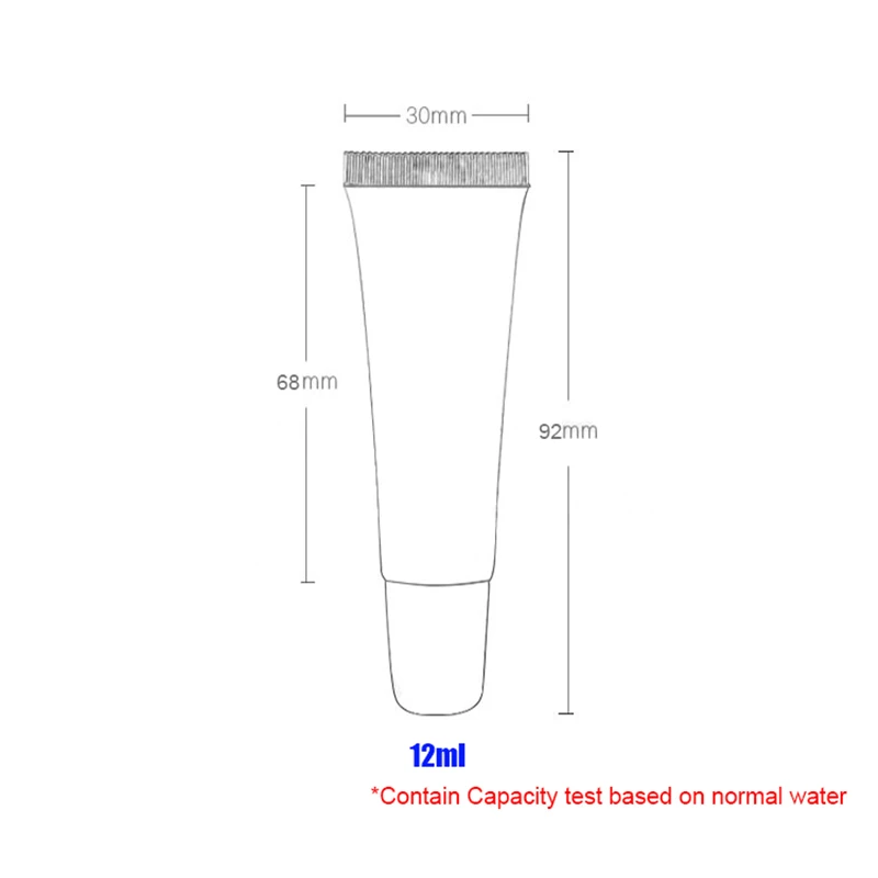 300 шт контейнер для блеска для губ Косметическая пластиковая губная трубка пустая прозрачная 12 мл мягкий бальзам для губ выдавливающая бутылка тюбики для крема с крышками