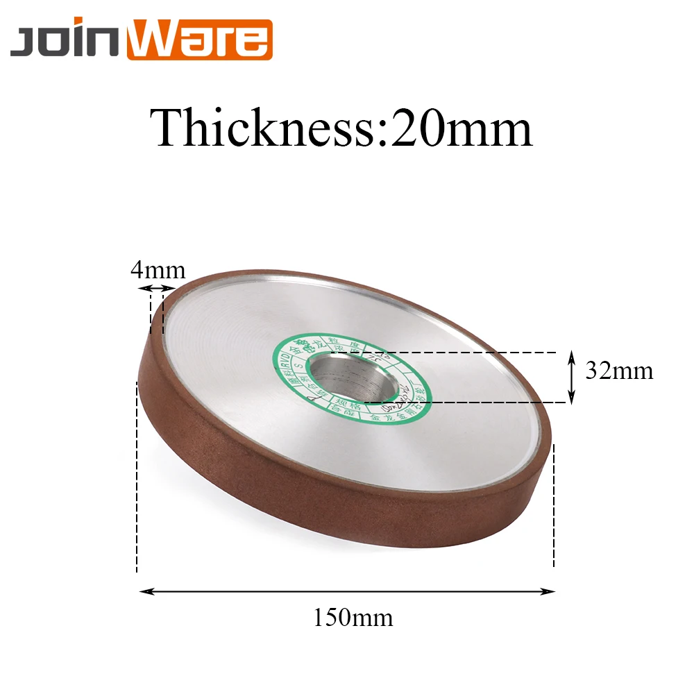 Мм 150x20x32 мм Алмазный шлифовальный станок плоский шлифовальный диск инструмент для карбида абразивного фрезерного резака инструмент 180 грит
