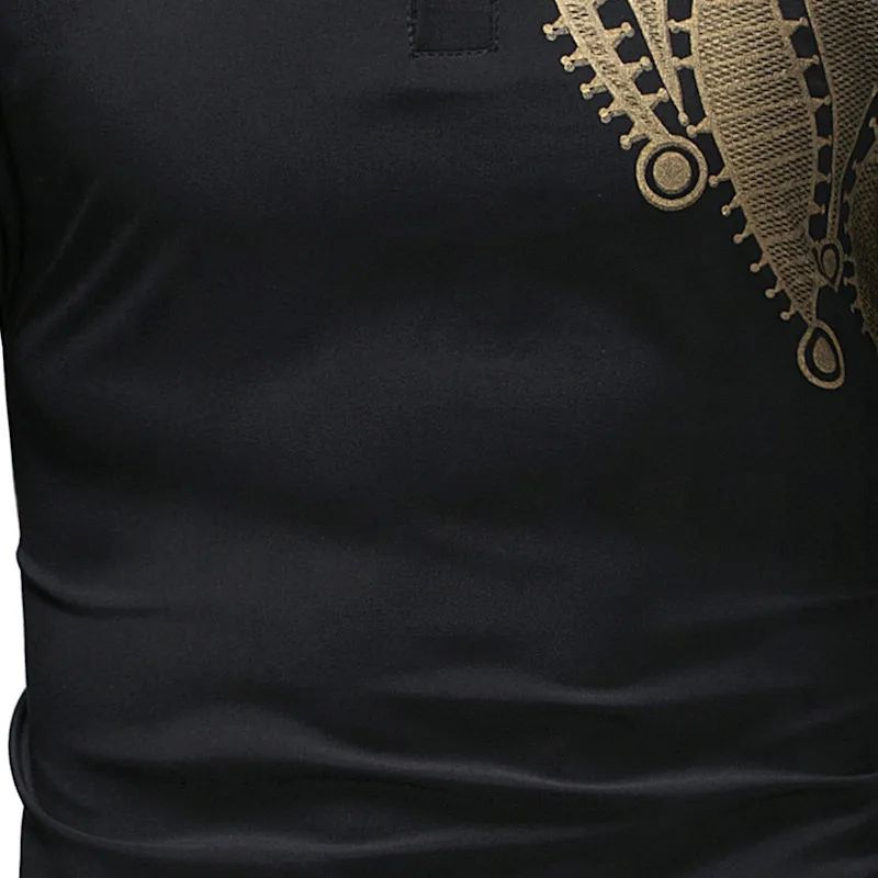 Longline Black T Shirt Men 2018 Hipster African style Dashiki Mens T-shirts Casual Slim Long Sleeve Streetwear Hip Hop Tshirts (1)