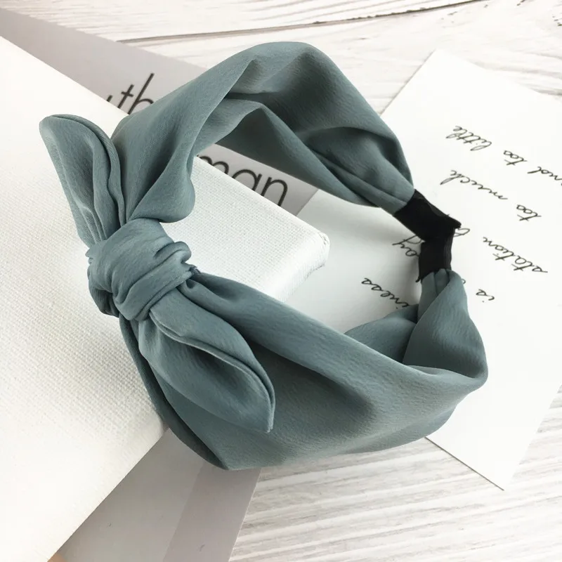 3 Haimeikang Hairband кроличьи уши ткань лук ободок девушки женщины волосы обруч ленты аксессуары для повязки на голову для Девочки Головные уборы - Цвет: 3