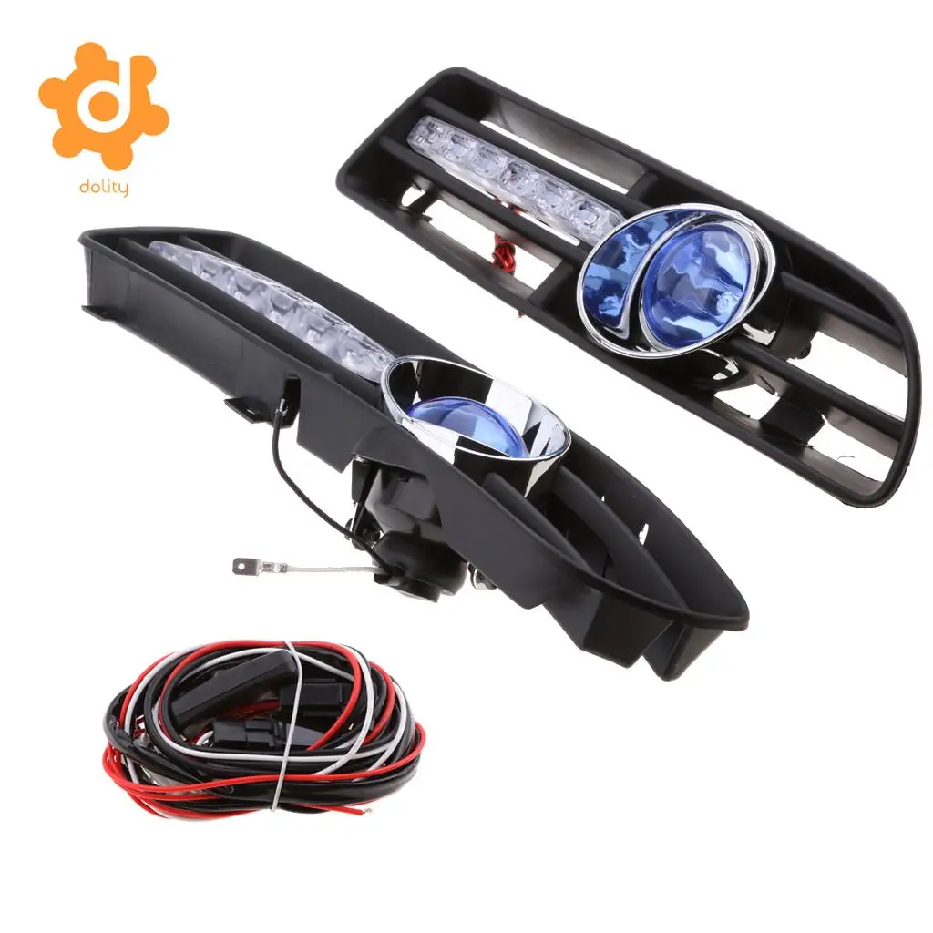 2 Pieces Car Fog Light Lamp Grille Clear Lens for  VW Jetta Bora Mk4 99-04