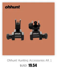 Ohhunt Охотничьи Аксессуары Передние и задние прицелы. 22 крепление направляющей «Ласточкин хвост» быстросъемный Тактический волоконно-оптический Открытый прицел для пневматического пистолета