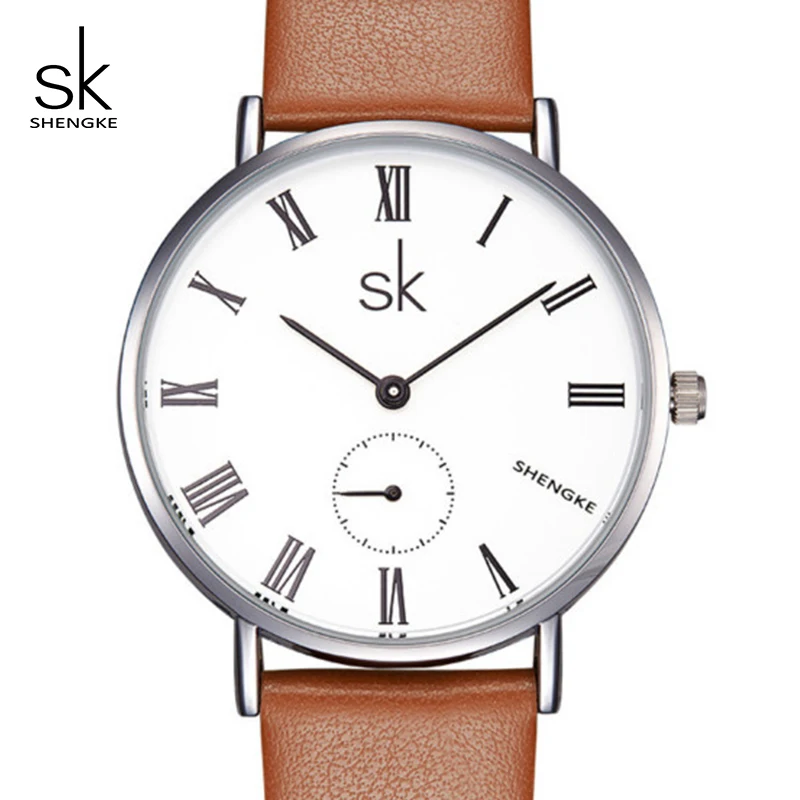 Часы наручные Shengke женские кварцевые с кожаным ремешком 2019|gift gifts|gift womengifts watch |