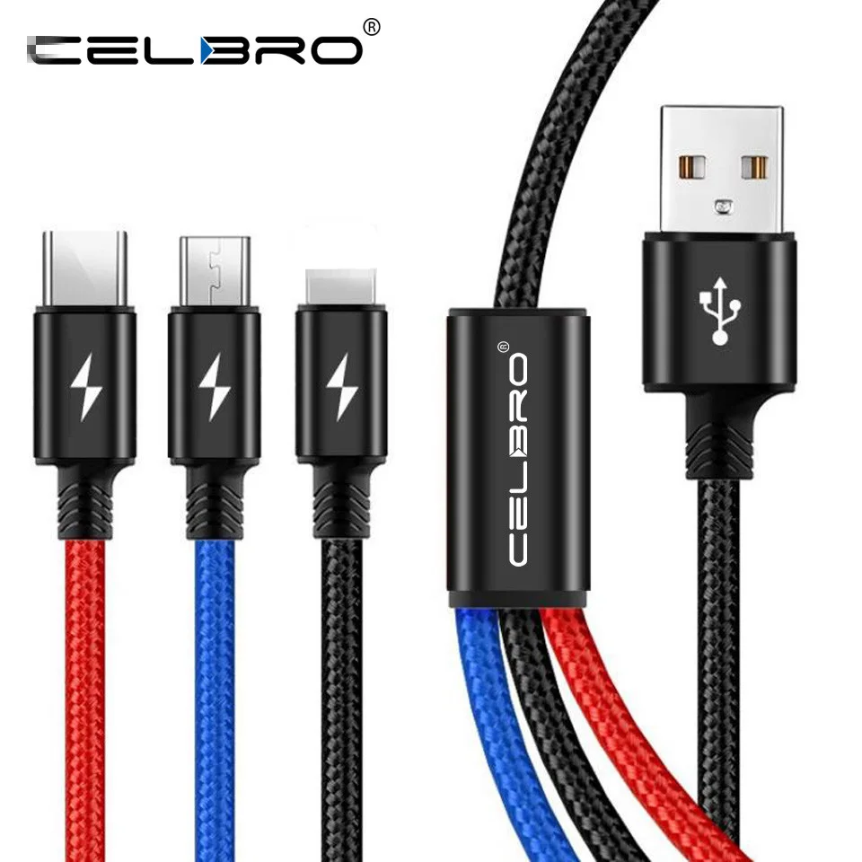 3 в 1, 3 в 1, кабель Micro usb type C, несколько usb, кабель для зарядки, Универсальный зарядный кабель для телефона huawei, samsung Realme 5 Pro