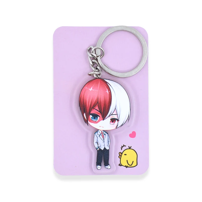 6 стилей My Hero Academia ключ двухсторонний Chians Chibi мультфильм брелоки Симпатичные