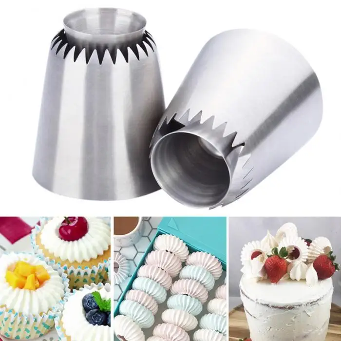 Icing Piping Nozzle Stainless Steel DIY Cake Decoration Cream Pastry Flower Tips Baking Tool J2Y
