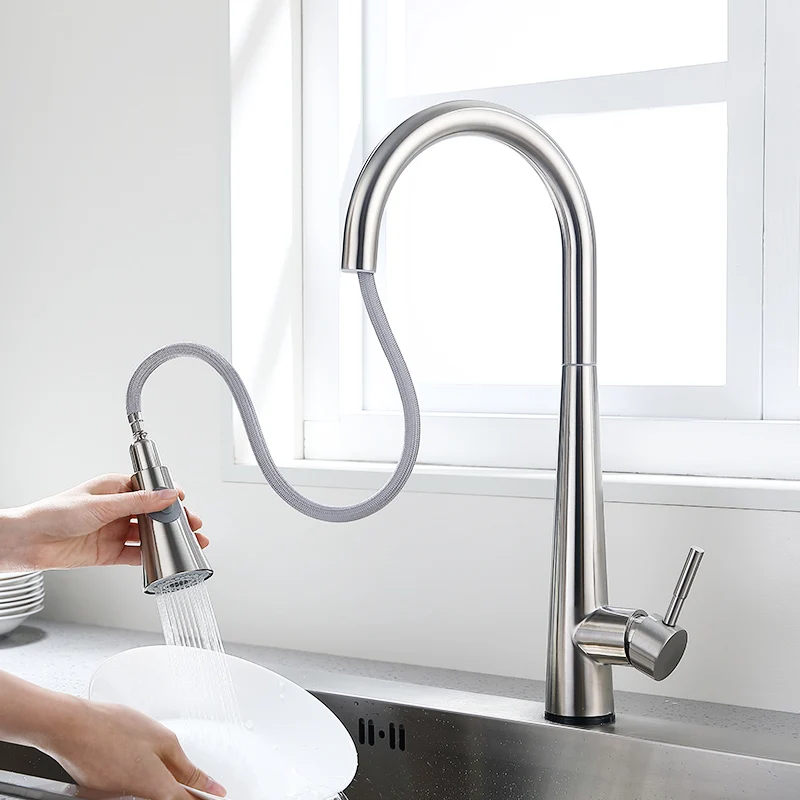 Fapully Kitchen Faucet Brushed Nickel Sensor Touch Sensitive Mixer Dual Outlet Hot and Cold Water Sink Tap Crane CP1053 Fapully Kitchen Faucet Brushed Nickel Sensor Touch Sensitive Mixer Dual Outlet Hot and Cold Water Sink Tap Crane CP1053