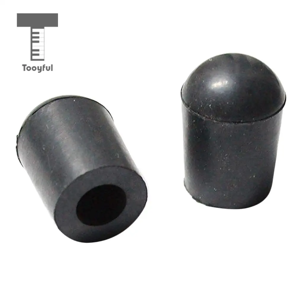 Tooyful 4Pcs End Pin Rubber Tip Upright Bass 10mm Double Bass Endpin Parts Accessories with Bottom Grip Prevent Sliding