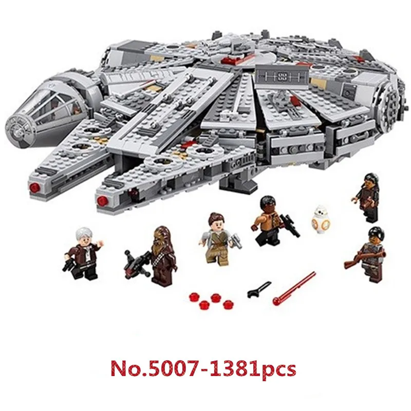 

1381pcs Diy Star Force Awakens Millennium Falcon Block Compatible with Legoingly Model Kit Set Brick Toys for Children