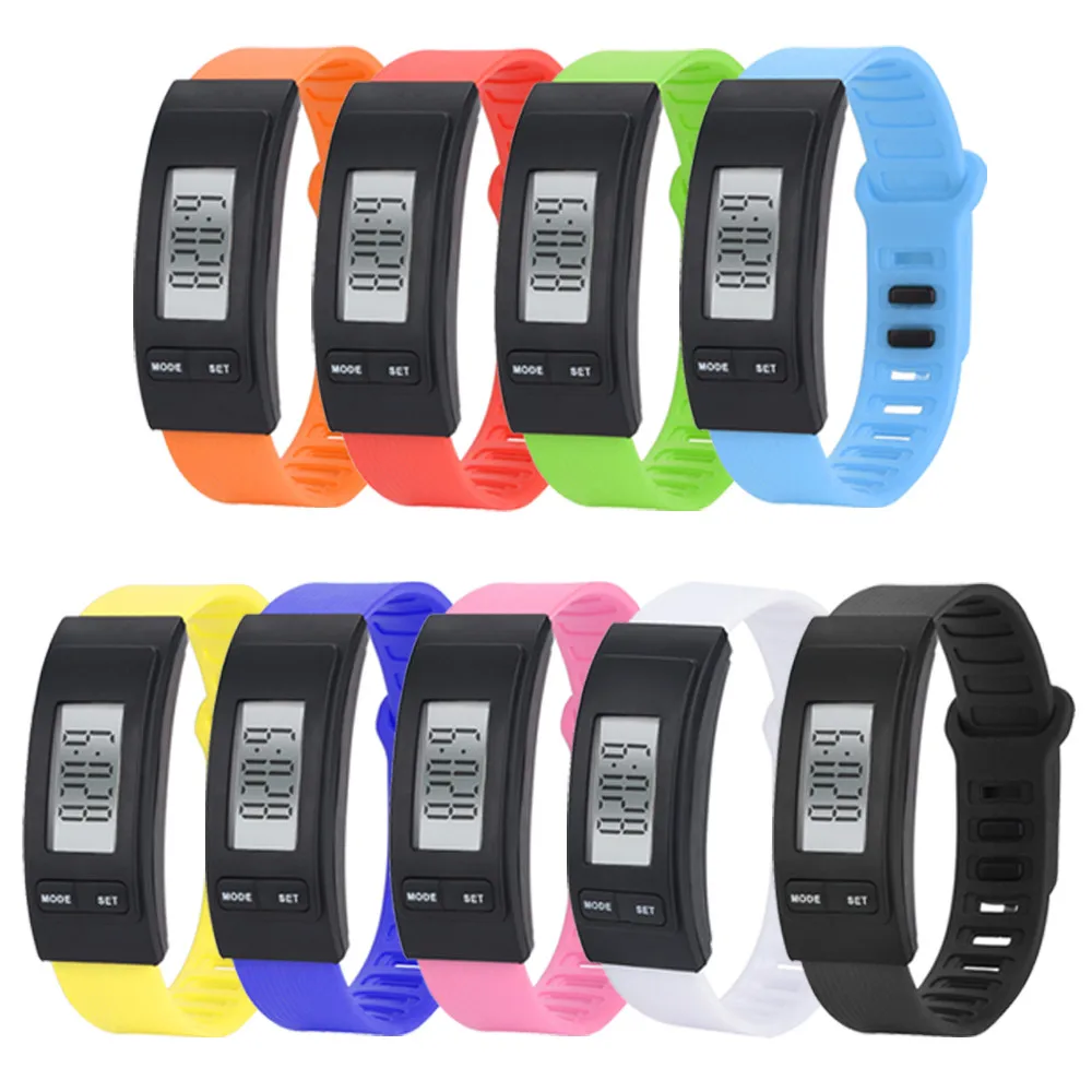 

Moment # L05 2018 Lower Price Hot Sales Run Step Watch Bracelet Pedometer Calorie Counter Digital LCD Walking Distance 9 Color