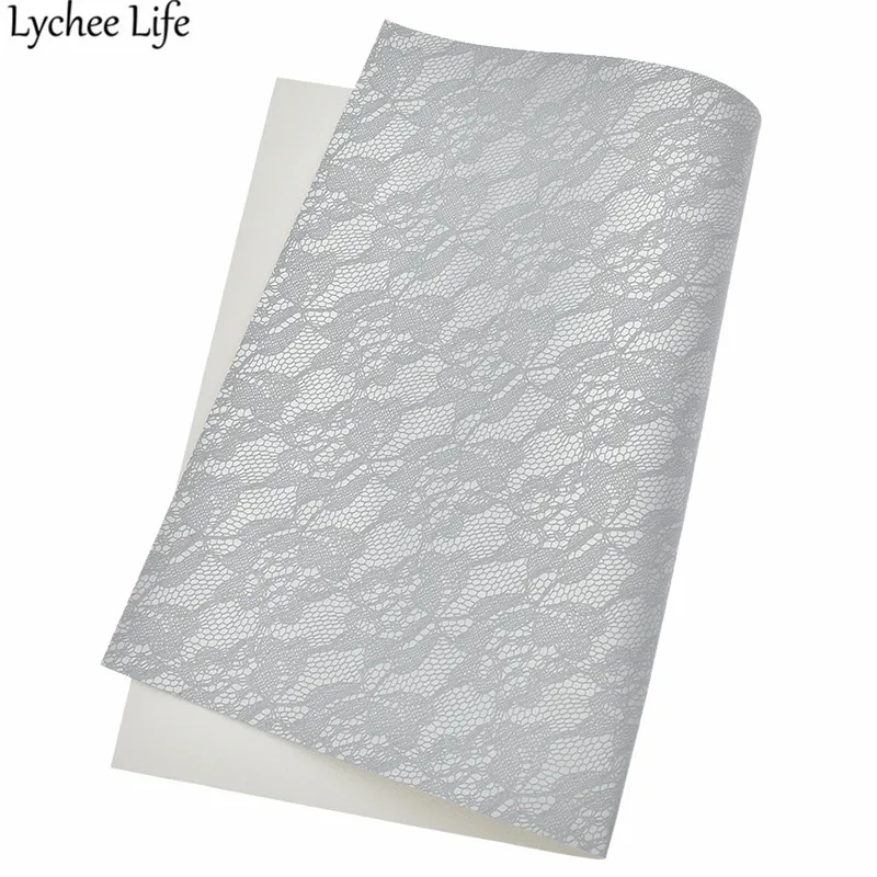 Lychee Life 29x21 см кружево из искусственной кожи Ткань красочная Синтетическая кожа ручной работы Домашняя одежда текстильные принадлежности для шитья товары - Color: 4