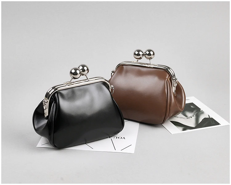bags women leather shoulder crossbody bag women's handbag kiss lock bag (11)
