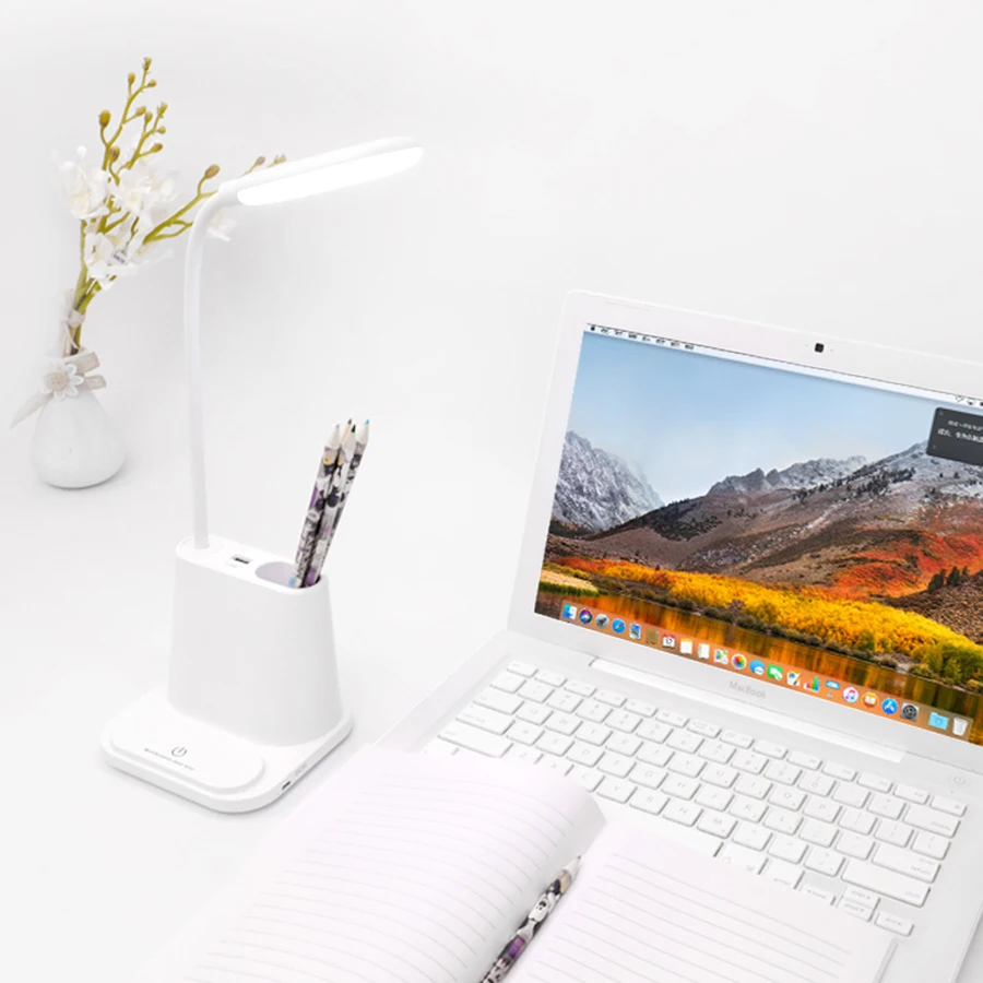  0-100% Touch Dimmable Led Desk Lamp USB Rechargeable Adjustment for Children Kids Reading Study Bed - 32998038806
