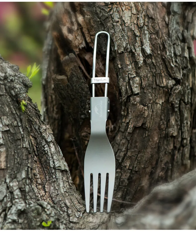 Naturehike Портативный Открытый Сверхлегкий Путешествия титановый набор посуды Spork Ложка Вилка 3 в 1 для пикника для кемпинга и домашнего использования