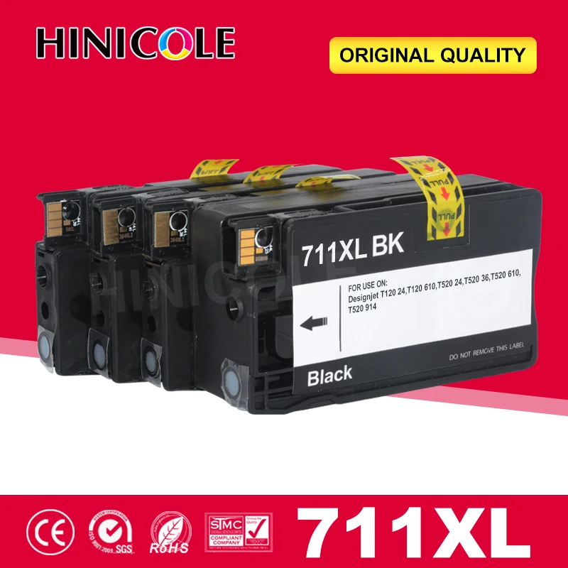 Чернильный картридж HINICOLE 711 для HP711 HP XL Designjet T120 T520 24 in ePrinter картриджи принтера 711XL