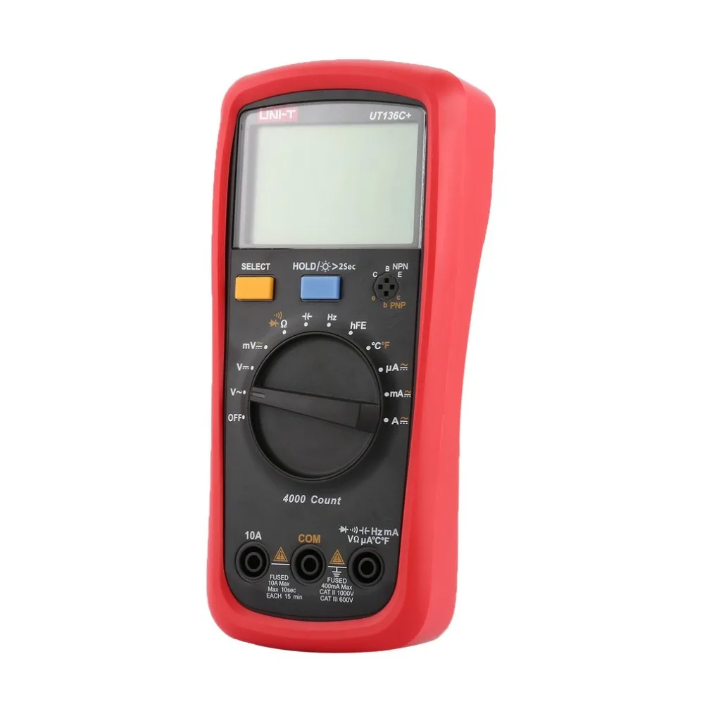 

Digital Multimeter UNIT DC/AC Voltage Current Meter Handheld Ammeter Ohm Diode Capacitance Tester 4000 Counts Multitester