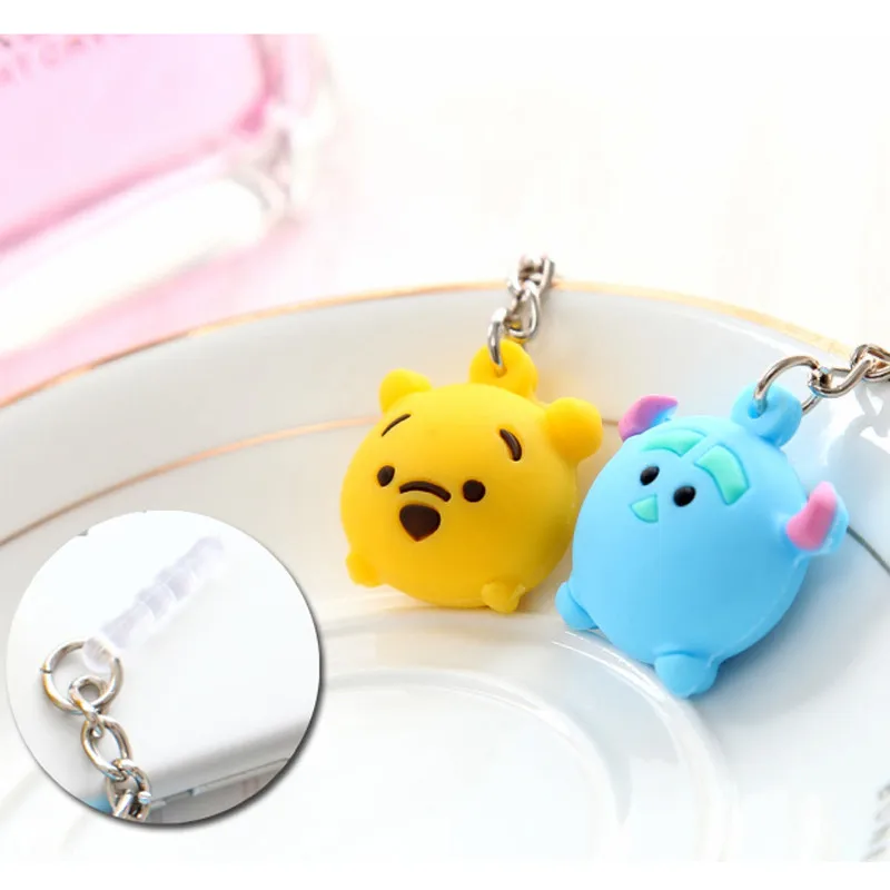

Cute Animal 3.5mm Anti Dust Plug Charms Mobile Phone Earphone Aux Jack 3.5 Port Stopper Plugs For iPhone Huawei Phones