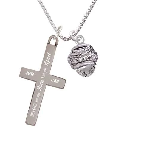 Antiqued Dragon Spinner - I Set You Apart - Cross Necklace (1)