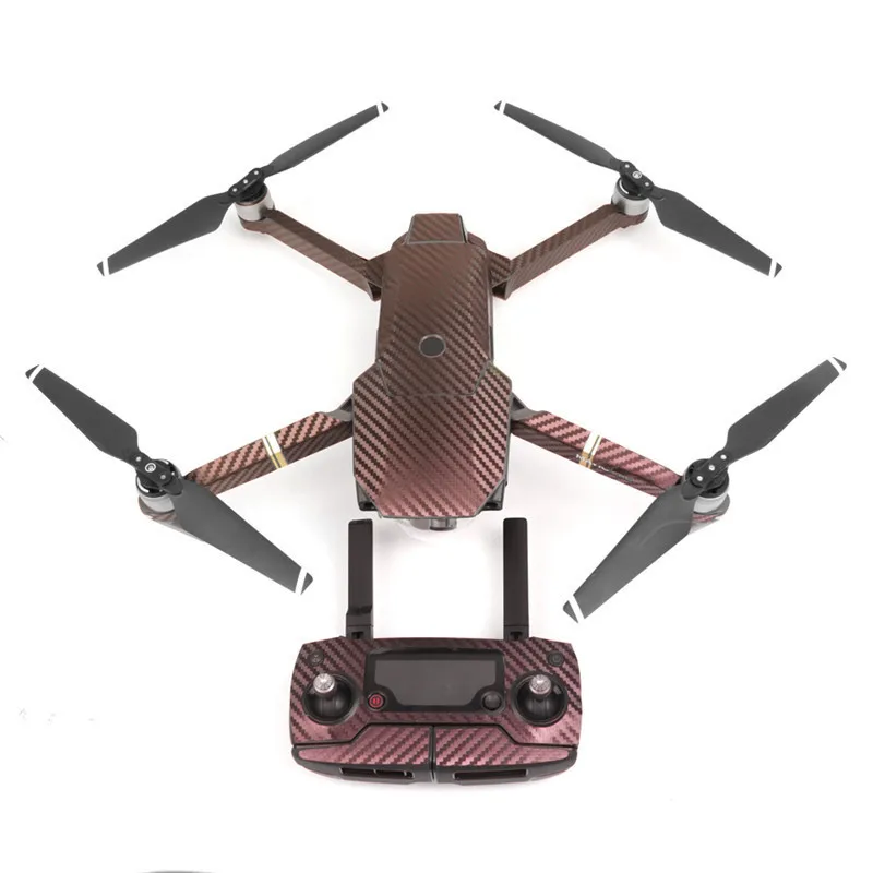 1 set Yellow to Purple Waterproof Carbon Decal Sticker Skin Wrap for DJI Mavic Pro Drone | Электроника