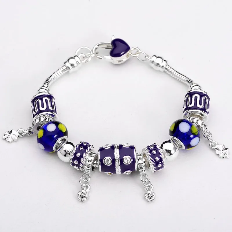 wholesale dark blue beads Charms Bracelet fashion women bracelet