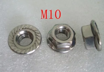 

M10,10mm,304 stainless steel flange nut,nuts and bolts,fasterner,lock nut,lock hex flange nut hardwar