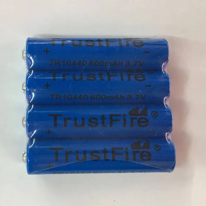 6pcs/lot TrustFire 3.7V TR10440 600mAh 10440 Li-ion Battery Rechargeable Batteries for LED Flashlights Headlamps 6pcs/lot TrustFire 3.7V TR10440 600mAh 10440 Li-ion Battery Rechargeable Batteries for LED Flashlights Headlamps