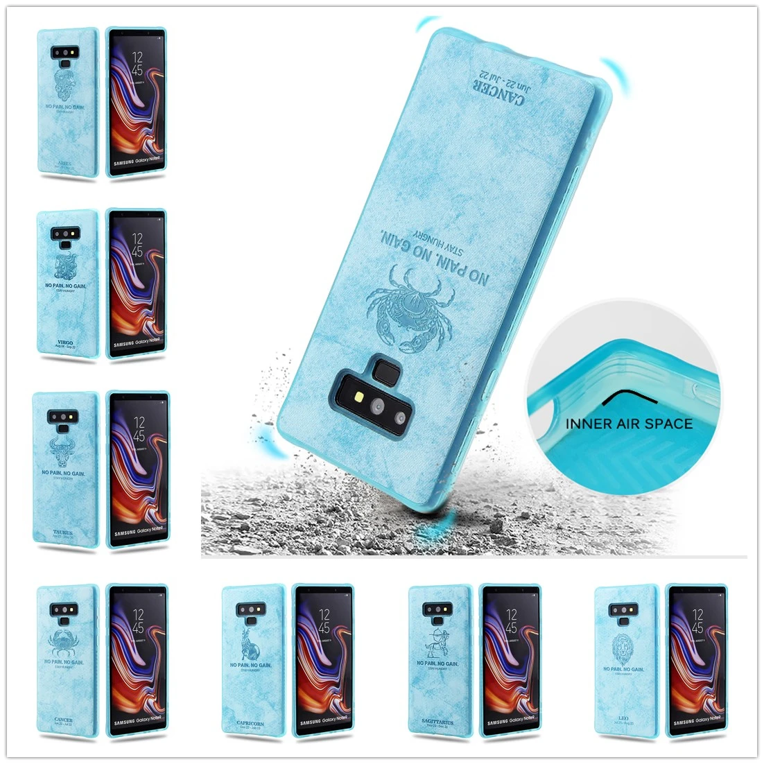 

Leo Funda for Samsung S9 Plus Phone Case 12 Constellation Back Cover for Samsung Galaxy Note 9 Shells Note9 animal Star Coque