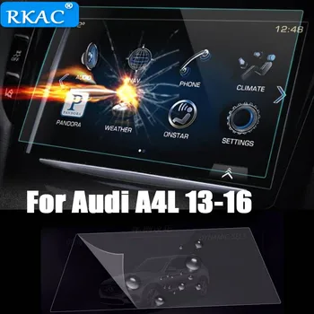 

RKAC Car GPS Navigation Screen Tempered Steel Glass Steel Protective Screen Car Sticker Car Styling For Audi A4L 2013-2016