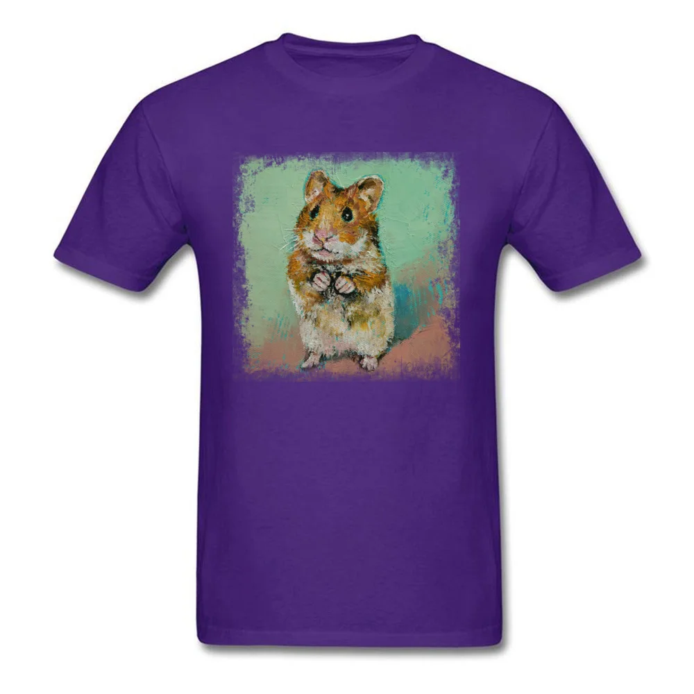 HAMSTER Camisa Short Sleeve Tees Labor Day O-Neck Cotton Men Top T-shirts Camisa Tops Tees New Arrival Wholesale HAMSTER purple