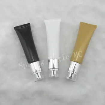 

50ml White Black Gold Soft Tube For Hand Cream/Emulsion/CC Cream Cosmetic Tube,Plastic Airless pumps tube Empty vacuum Bottle