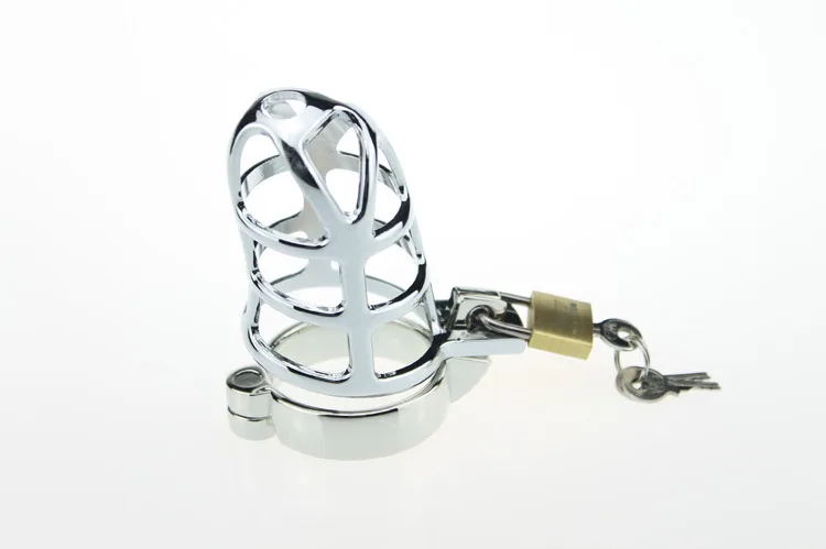 Men chastity lock stainless steel male metal silver urethra blocking