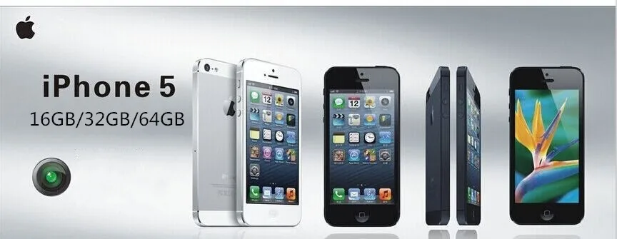 latest iphone cellphone 100% Factory Original Iphone 5 Sealed box Unlocked Apple Cell phone 16GB 32GB ROM 16GB 32GB 64GB IOS 4.0 inch 8MP WIFI GPS Used latest iphone cellphone